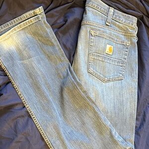 Carhartt Women's Light Blue Straight Leg Jeans